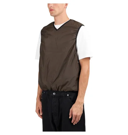 Pop Trading Company Reversible Fleece Vest (Braun)