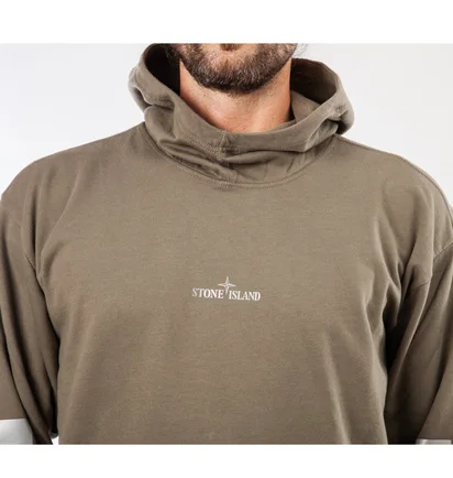 Stone Island Reflective Hoodie (Olive)
