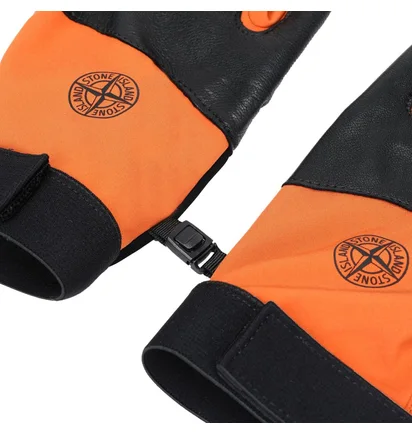Stone Island Soft Shell-R Gloves (Orange / Schwarz)