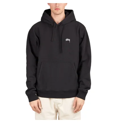 Stüssy Stock Logo Hoodie (Schwarz)