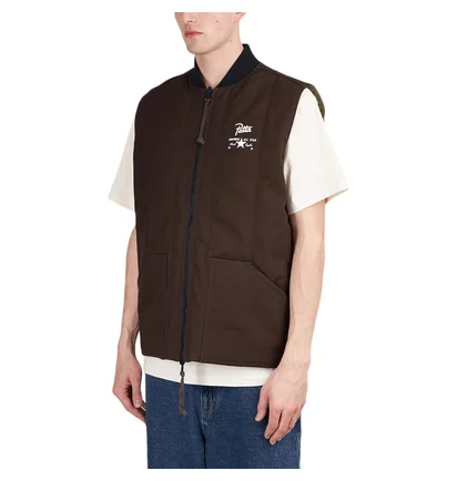Converse x Patta Four-Leaf Clover Utility Reversible Padded Vest (Braun)