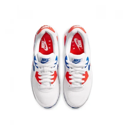 Nike WMNS Air Max 90 (Weiß / Blau / Orange)