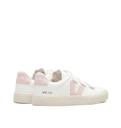 Veja WMNS Recife Logo Chromefree Leather (Weiss / Pink)