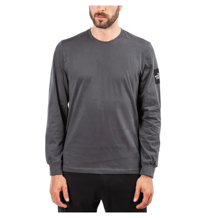 The North Face M LS Fine 2 Tee (Grau)