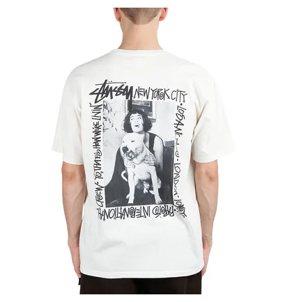 Stüssy How We'Re Livin' Pigment Dyed Tee (Weiß / Schwarz)