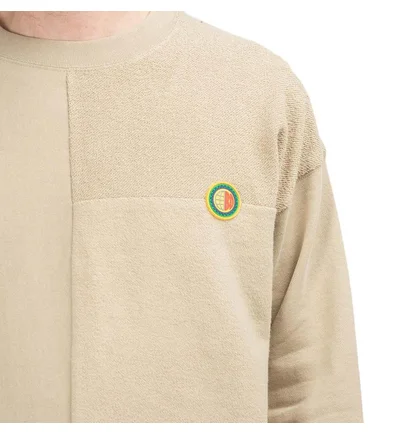 Brain Dead Global Works Split Panel Sweatshirt (Beige)