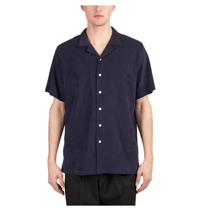 Edmmond Studios Terry Short Sleeve Shirt (Navy)