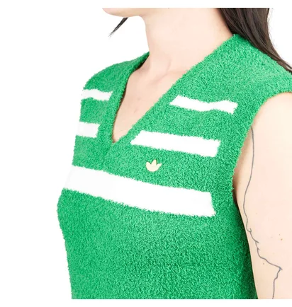 adidas Knit Vest (Grün / Weiß)