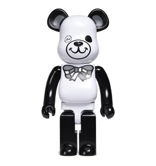 Medicom 1000% Freemasonry x Fragment Design Be@rbrick Toy (Weiß / Schwarz)