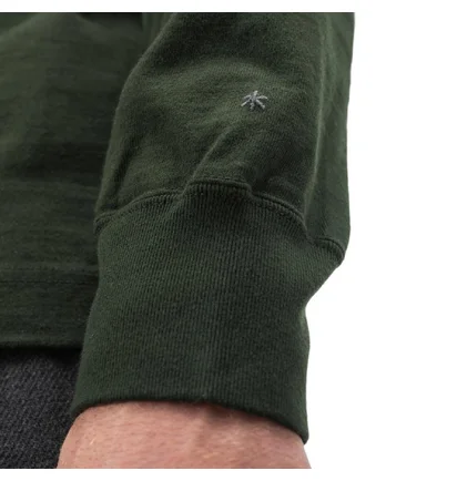 Snow Peak Heavy Cotton Garment Dyed Crewneck (Dunkelgrün)