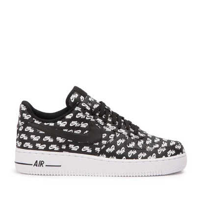 Nike Air Force 1 '07 Low QS 'Logos Pack' (Schwarz)