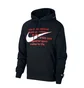 Nike Swoosh French-Terry Hoodie (Schwarz)