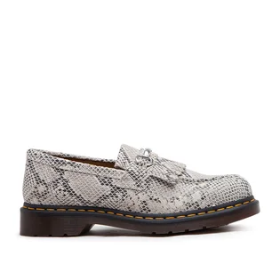 Dr. Martens Adrian Snaffle Python Print Suede Loafers (Beige)