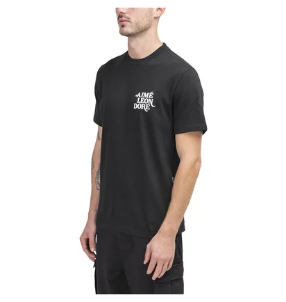 Aimé Leon Dore Flocked Logo Graphic Tee (Schwarz)