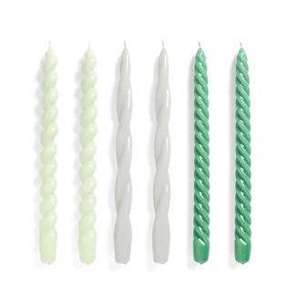 HAY Candle / Long mix 6 Stk (Grün)
