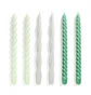 HAY Candle / Long mix 6 Stk (Grün)