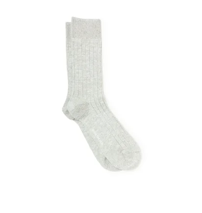 Norse Projects Bjarki Cordura Wide Rib Socks (Hellgrau)