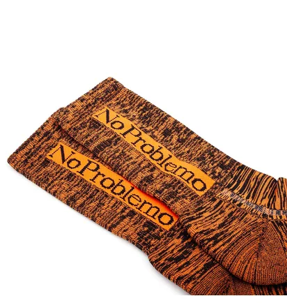 No Problemo Glitch Knit Socks (Orange)
