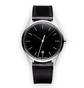 Uniform Wares Women's C36 Date Watch (Polierter Stahl / Schwarzes Nappa)