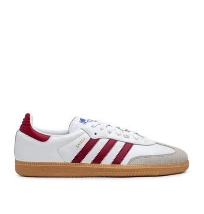 adidas Samba OG (Weiß / Dunkelrot)