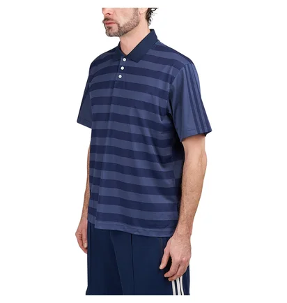 adidas x Pop Trading Company Polo Shirt (Navy / Weiß)