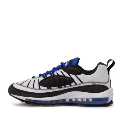Nike Air Max 98 'Sprite' (Weiß / Schwarz / Blau / Volt)
