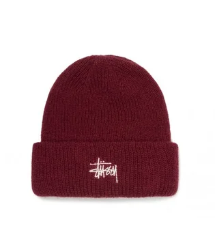 Stüssy Stock HO18 Cuff Beanie (Burgundy)