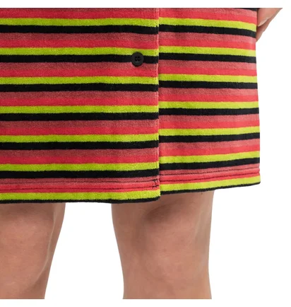 Stüssy WMNS Penny Velour Dress (Rot / Schwarz / Grün)