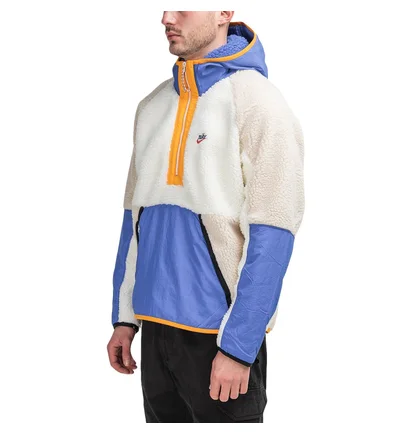 Nike Fleece Anorak (Beige / Blau)