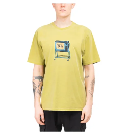 Stüssy Rolling TV Pigment Dyed T-Shirt (Grün)