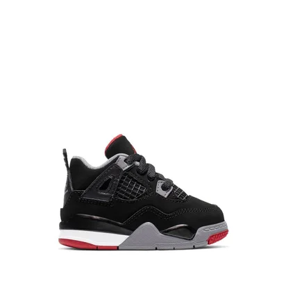 Air Jordan 4 Retro (TD) 'Black Cement' (Schwarz / Rot)