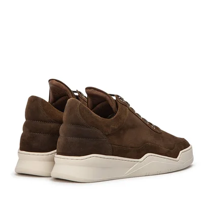 Filling Pieces Low Top Ghost Waxed Suede (Dunkelgrün)