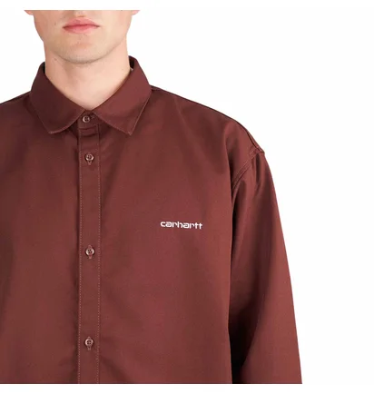 Carhartt WIP L/S Module Script Shirt (Braun)