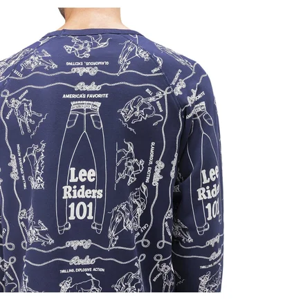 Lee 101 Sweatshirt (Navy / Weiß)