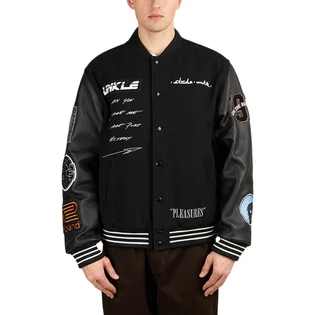 Pleasures x Unkle Mowax Varsity (Schwarz / Weiß)