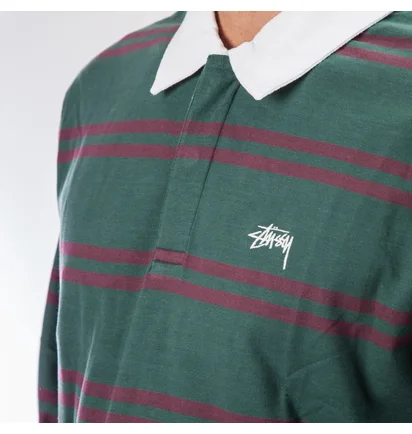 Stüssy Desmond Stripe L/S Rugby (Kiefer)