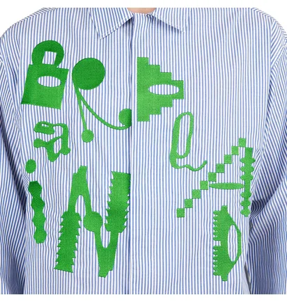 Brain Dead Gastromaniac Button Up Shirt (Blau)