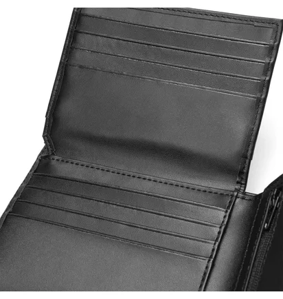 Carhartt WIP Leather Rock-It Wallet (Schwarz)