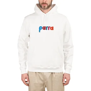 Parra Bird Face Font Hooded Sweatshirt (Weiß)