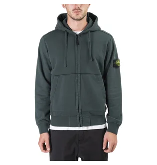 Stone Island Full Zip Hooded Sweat (Dunkelgrün)