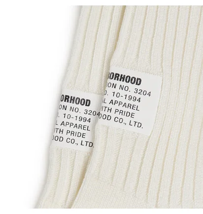 Neighborhood Rib Socks (Creme)