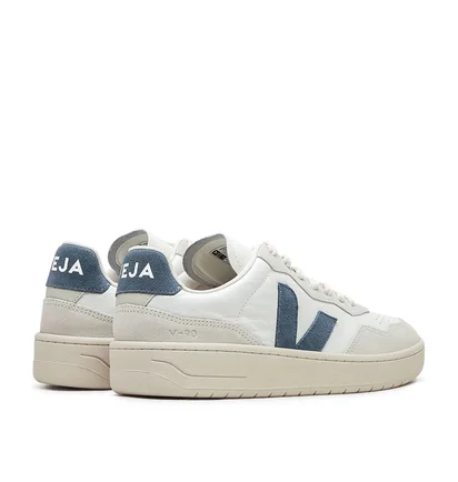 Veja V-90 O.T. Leather (Weiß / Blau / Beige)
