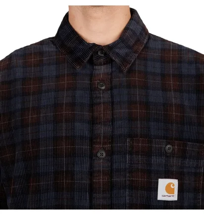 Carhartt WIP Flint Shirt Breck Check Print (Blau / Schwarz)