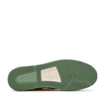 Clae Malone Menta Leather Off-White (Oliv / Weiss)