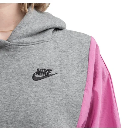 Nike WMNS Icon Clash Hoodie (Grau / Rosa)