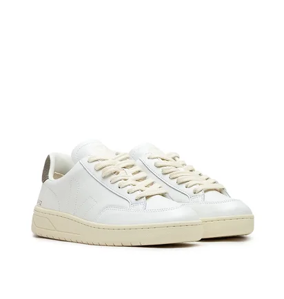 Veja WMNS V-12 Stitch O.T. Leather (Weiß / Oliv)