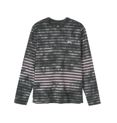 Stüssy Bleach Stripe L/S (Grau)