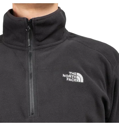 The North Face 100 Glacier 1/4 Zip Fleece Pullover (Schwarz)