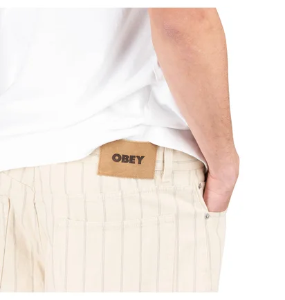Obey Classic Baggy Stripe Denim (Beige)