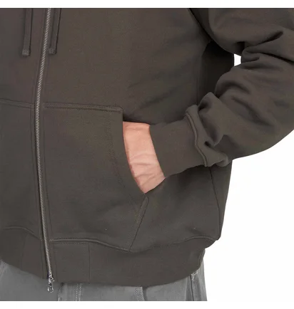 Dime Cursive Small Logo Zip Hoodie (Dunkelgrau)